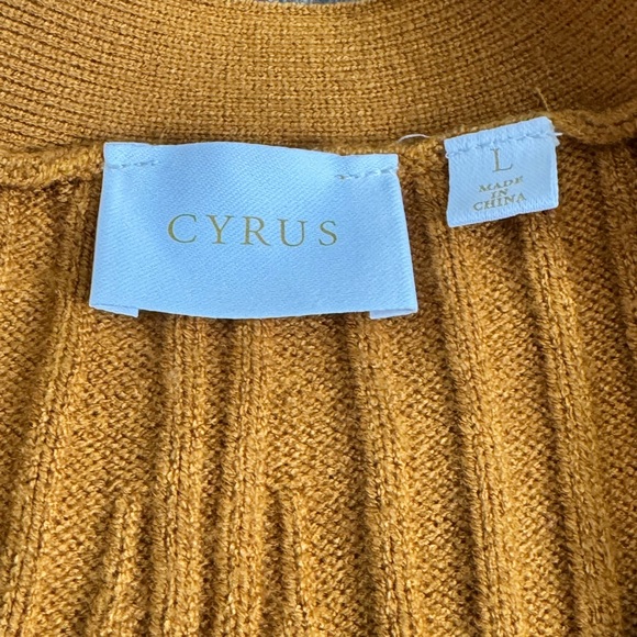 Cyrus Mustard Ribbed Cardigan - Picture 3 of 4
